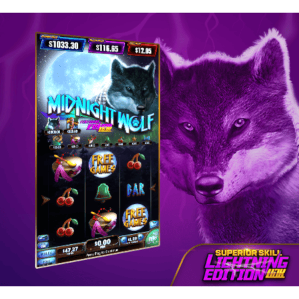 Midnight wolf vertical skill multi game demo screen.