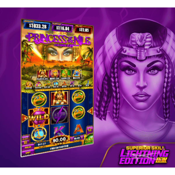 Princess of the Nile vertical skill game demo screen.