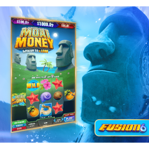 Moai Money nudge game preview. One of five games on the new Fusion 6.